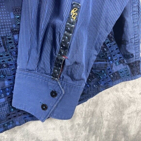 Robert Graham Shirt Mens XL Limited Edition Embroidered Button Up Long Sleeve - Picture 6 of 16